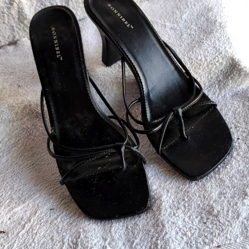 Black, Bonnibel, Leather Sandals